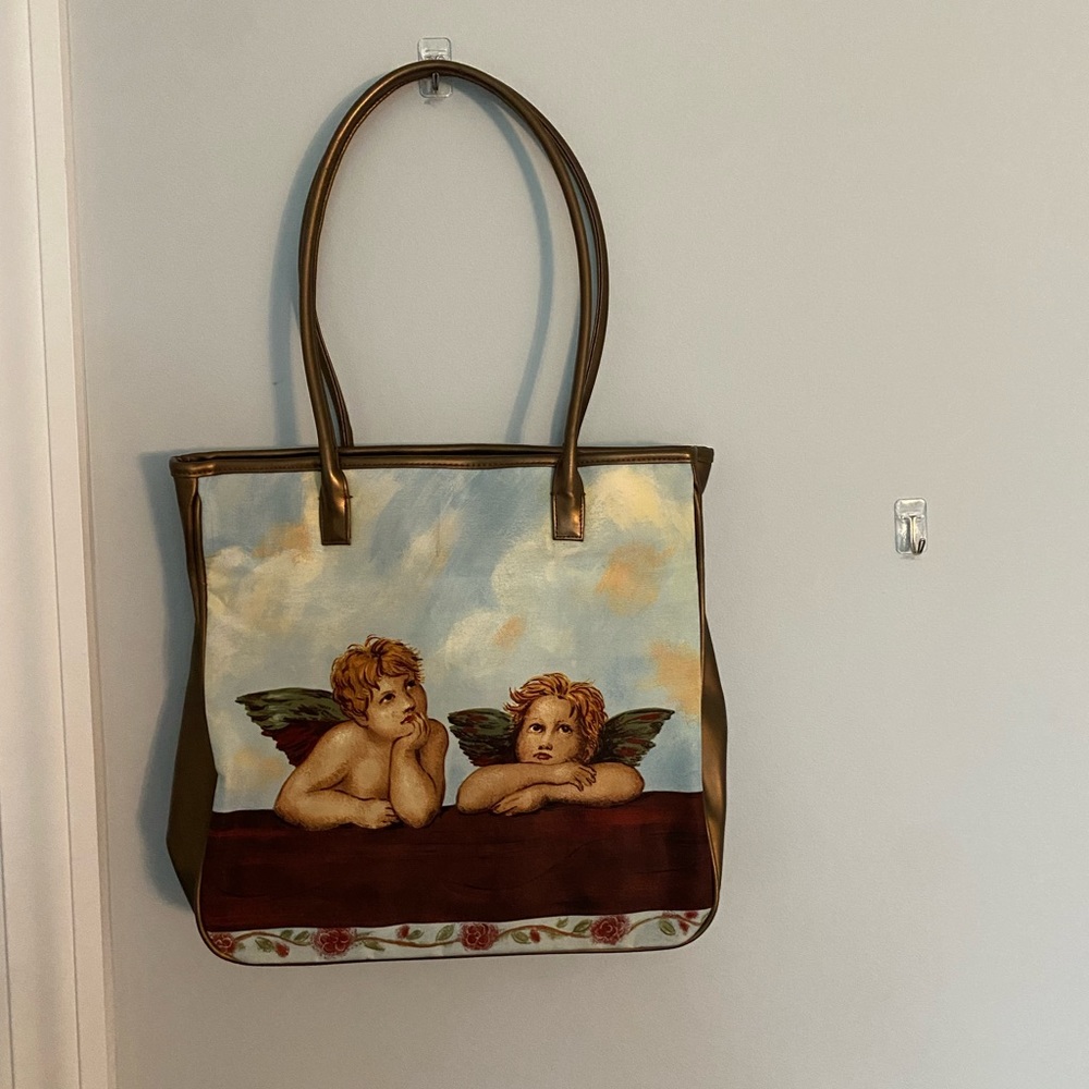 Cherub painting tote bag